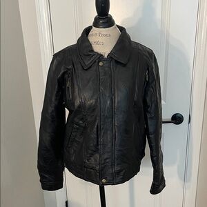 Classic Black Leather Jacket for Women